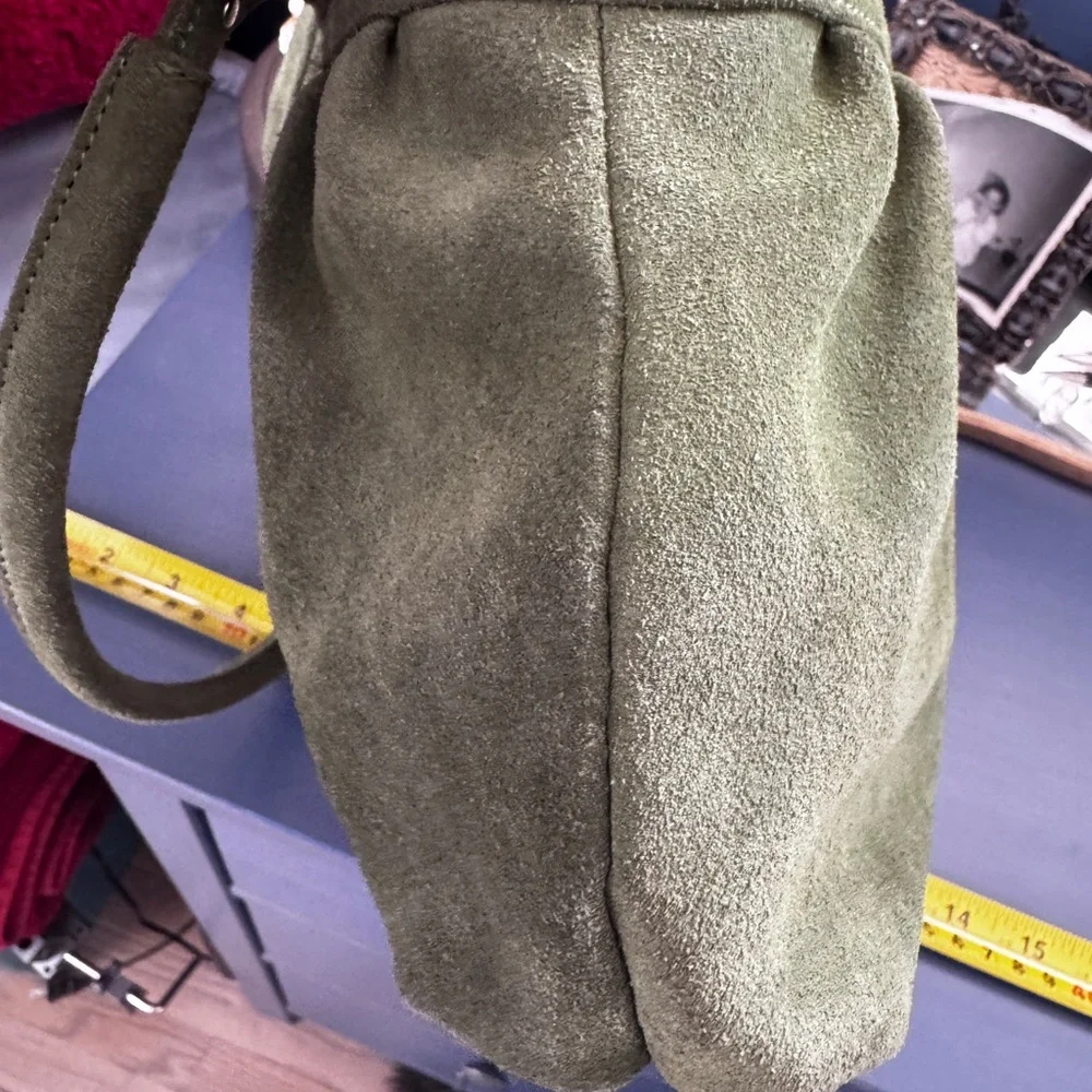 Ann Taylor Loft Green Suede Bag - Picture 12 of 13